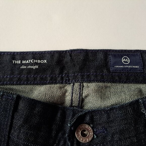 NEW AG Men's Matchbox Slim Straight Black Jeans Size 30 - Picture 5 of 16